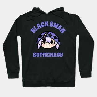 Honkai star rail black swan chibi supremacy typography game text | Morcaworks Hoodie